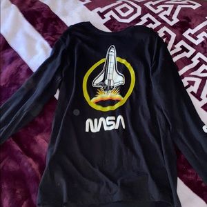 nasa black long sleeve tshirt